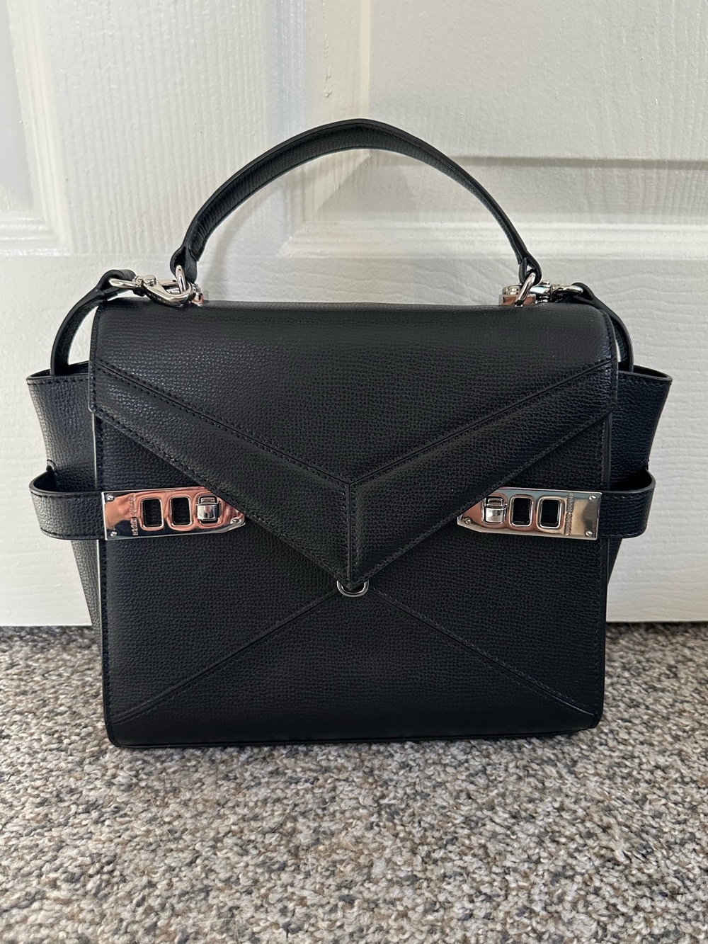 Henri Bendel Uptown Mini Satchel – Black